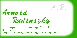 arnold rudinszky business card